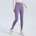 thumbnail image 2 of Busydd Leggings for Women Solid Color Gym Yoga Pants Women Casual Stretch Workout Butt Lifting Leggings L, 2 of 3