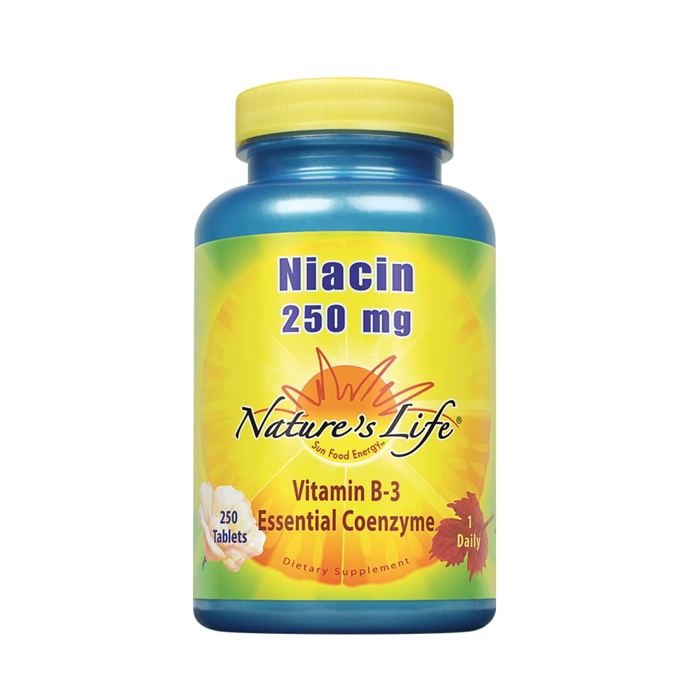 Nature's Life Niacin 250 mg Vitamin B3 Supplement Healthy Blood