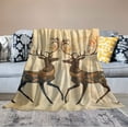 thumbnail image 2 of Nawypu  Retro Wildlife Elk Deers Throw Blanket Ultra Soft Cozy Decorative Flannel Blanket for Home Bed Couch Chair Travel, 2 of 6