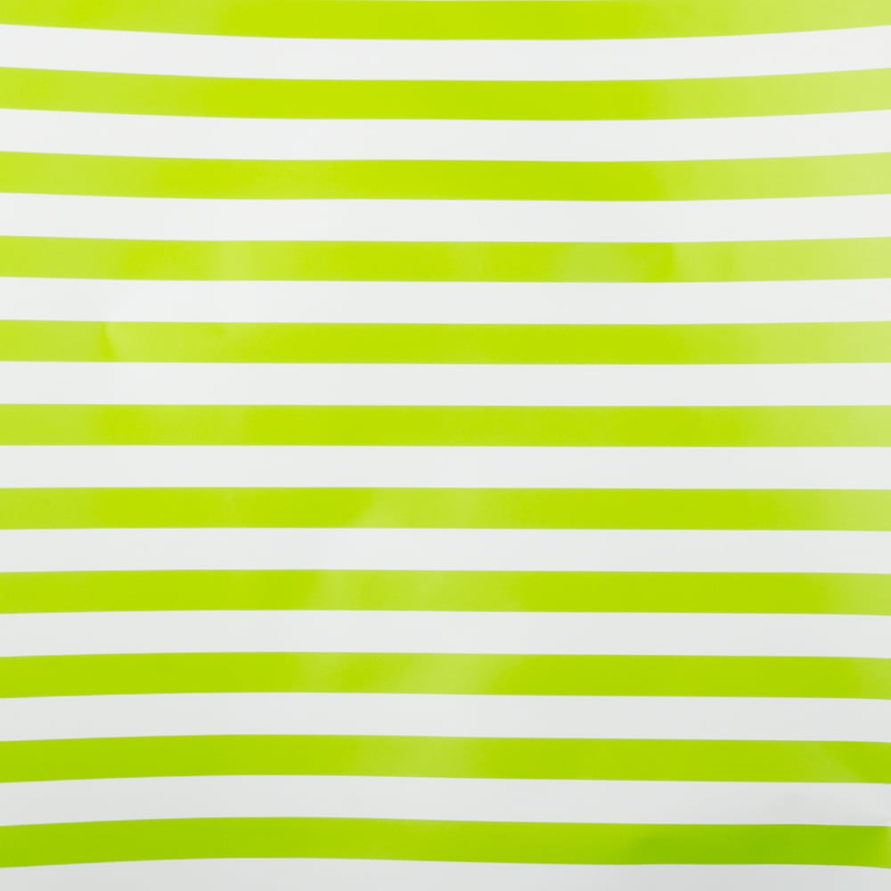 JAM Paper Stripe Wrapping Paper, 50 Sq ft Total, Lime Green & White, 2 Rolls per Pack