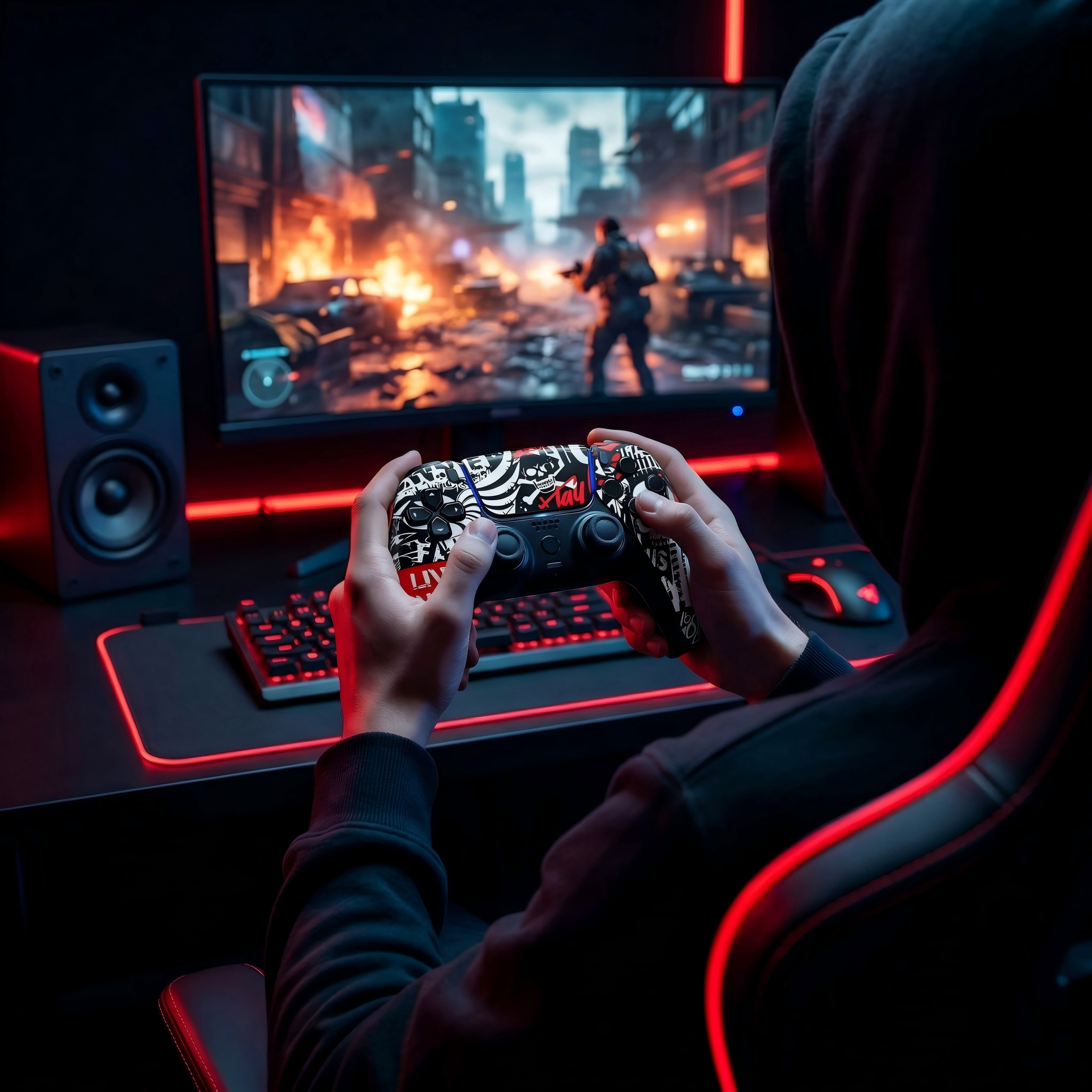 Rotacess Wireless Controller for P5 Controller, with Dual Vibration/Motion Sensor/Screenshot/3.5mm Audio Jack, Compatible with PS5/Pro/Slim Console