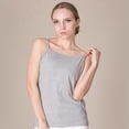 thumbnail image 5 of Defitshape Women's Soft Tank Top Cotton Pajama Shirt Cami Summer Spring Comfy Sleeveless Spandex Home Fitted Fall Sleepwear Grey Small, 5 of 5