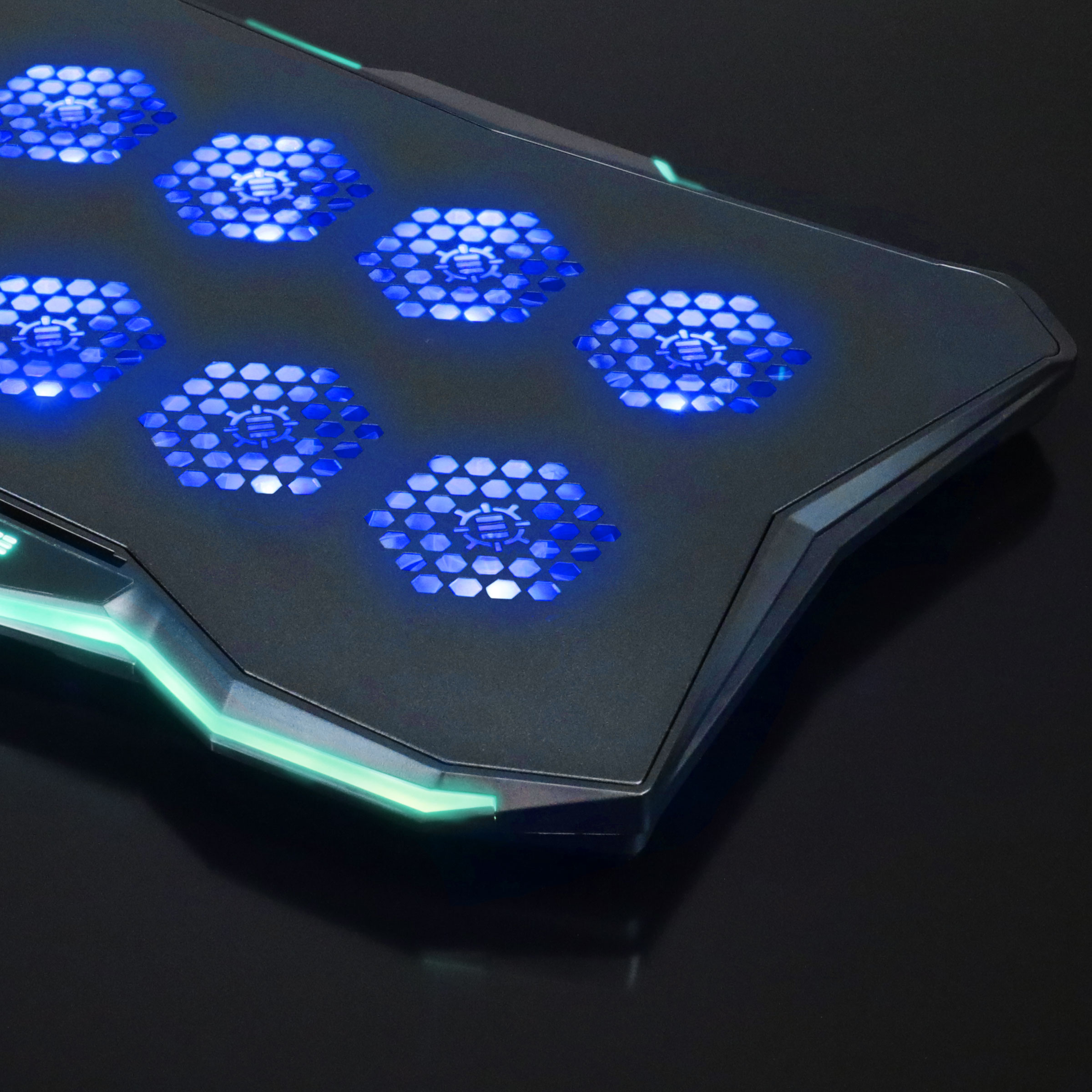 ENHANCE Infiltrate 3 RGB Gaming Laptop Cooler - 8 Fans, Adjustable, USB Hub for 13-17.3" Laptops