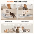 thumbnail image 5 of Removable Stainless Steel Cat Litter Box with lid, Front & Top Entry Kitty LitterBox，Cat Litter Box Enclosure, XL Extra Large High-Sided Metal Cat Box with Scoop,Mat,Footboard (Cream), 5 of 7