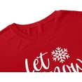 thumbnail image 7 of Christmas Shirts for Women Let It Snow Shirt Xmas Holiday Tshirt Cute Snowflake Print Tees Tops, 7 of 7