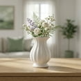 thumbnail image 4 of Unique Bargains Modern Ceramic Vase for Table Vase Bright White 4.7"L x 4.7"W x 6.5"H, 4 of 6