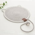 thumbnail image 7 of Round Woven Cotton Rope Cat Scratcher Mat with Built-in Interactive Toy, Durable Breathable Cat Scratching Pad & Cozy Resting Bed for Indoor Cats Kittens, Non-Slip All Season Pet Mat, 7 of 7