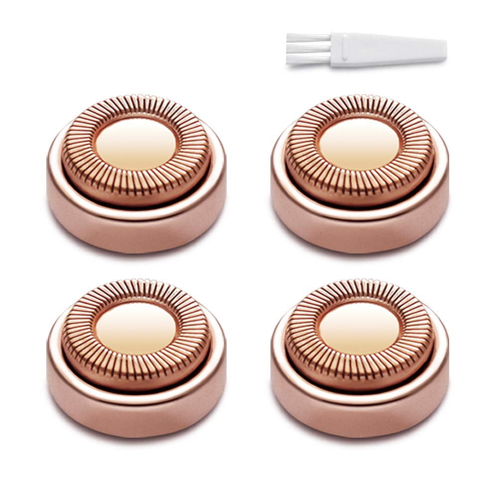 18K Gold-Plated Rose Gold Facial Hair Remover Replacement Heads for Finishing Electric Hair Remover Epilators, 5PCS