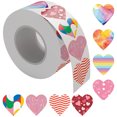 thumbnail image 1 of 1 Roll Heart Stickers Valentine's Day Gift Stickers Gift Bag Envelopes Sealing Stickers, 1 of 8