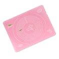 thumbnail image 3 of Tapete de silicona antiadherente para repostería, tapete grueso de silicona para hornear con medidas para hornear masa de pastelería, galletas de Pizza, color rosa, 3 of 10