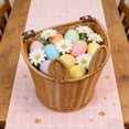 thumbnail image 6 of AURIGATE Easter Bunny Woven Plastic Basket, 7.87x10.63in Rattan-Style Easter Basket with Handles for Holiday Party Home Decor, 6 of 8