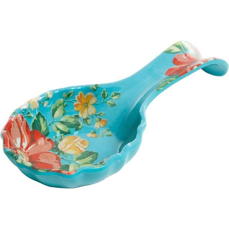  Pioneer Woman Vintage Floral Ceramic Measuring Spoons: Home &  Kitchen