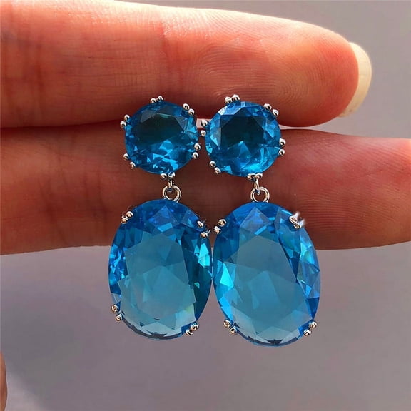 AEXTO 18K Gold Plated Halo Stud Earrings Silver Plated Cubic Zirconia Earrings Round Oval Diamonique Earrings for Women Men