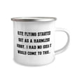 thumbnail image 2 of Inappropriate Kite Flying Gifts, Kite Flying Started Out as a Harmless Hobby. I Had No, Motivational 12oz Camper Mug For Men Women From, 2 of 2