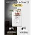thumbnail image 2 of Christmas Night Lights Auto Sensor Gnomes Plug-in LED Nightlights Dusk to Dawn for Living Room, Bedroom, Bathroom, Hallway, Stairways Wall Decor, Christmas Balls Berry Snowflake Linen Night Light, 2 of 9