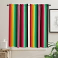 thumbnail image 3 of Colorful Mexican Stripes Retro Living Room The Bedroom Home Interior Room Decoration Drapes Kitchen Curtains, 3 of 6