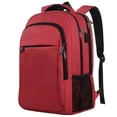 thumbnail image 1 of Mochila de viaje para computadora portátil, mochila para juegos, mochila impermeable para negocios, mochila universitaria, elegante bolso para computadora portátil para hombres y mujeres, color rojo, 1 of 7