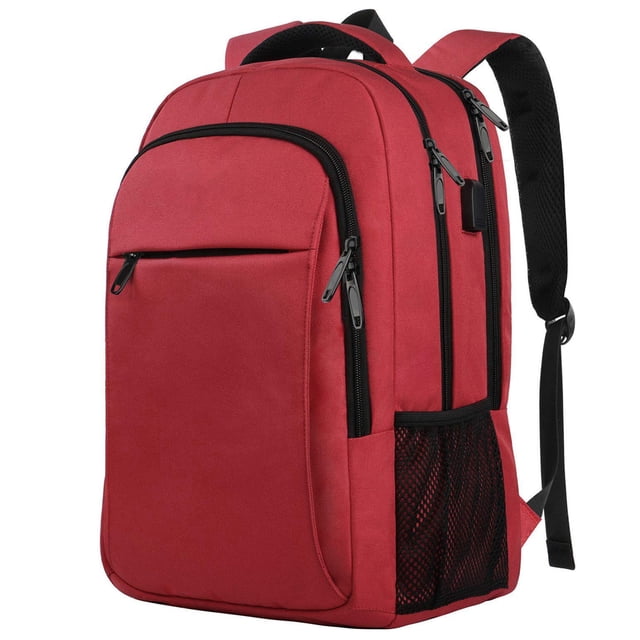 Mochila de viaje para computadora portátil, mochila para juegos, mochila impermeable para negocios, mochila universitaria, elegante bolso para computadora portátil para hombres y mujeres, color rojo
