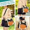 thumbnail image 5 of FORMRS Insulated Lunch Bag for Work School Unisex Large Capacity Cooler with Shoulder Strap, Black Cat Orange Ball, 5 of 6