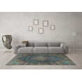 thumbnail image 3 of Ahgly Company Indoor Square Persian Light Blue Traditional Area Rugs, 4' Square, 3 of 4