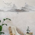 thumbnail image 2 of Calcomanía de pared montañas río pájaros paisaje pegatina de pared decoración de pared, 2 of 5
