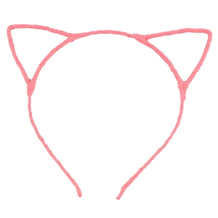 Cute Sexy Womens Attractive Vivid Color Cat Ear HeadBand Hair Band Pink