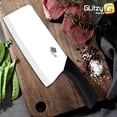 thumbnail image 3 of Ceramic Knife Kitchen Utility Knife 7 Inch Fruit Vegetable Slicing Knife Meat Cleaver Household Chef Knives Cutter with Sheath White Blade Rust Proof (Black), 3 of 7