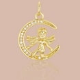thumbnail image 6 of 1 Box 8Pcs Angle Charms 18K Gold Plated Cubic Zirconia Moon Charms Angle Wing Fairy Dangle, 6 of 6