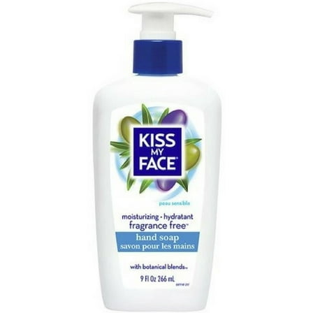 Kiss My Face Moisturizing Hand Soap, Fragrance Free 9 oz (Pack of 2)