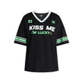 thumbnail image 5 of Saint Patrick's Day Women's Kiss Me Jersey with Short Sleeves from Holiday Time, Sizes XXS-XXL, 5 of 5