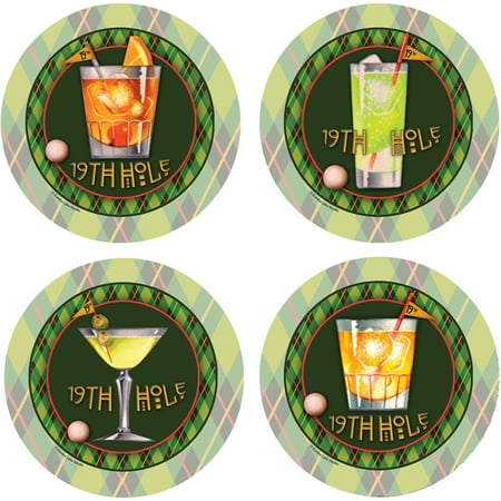- Thirstystone Occasions Drink Coasters, 19th Hole Afour