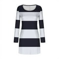 thumbnail image 5 of Fewfanhot Midi Dresses for Women Sweater Dresses Long Sleeve Color Block A Line Mini Dress Fall Spring Party Outfits, 5 of 5