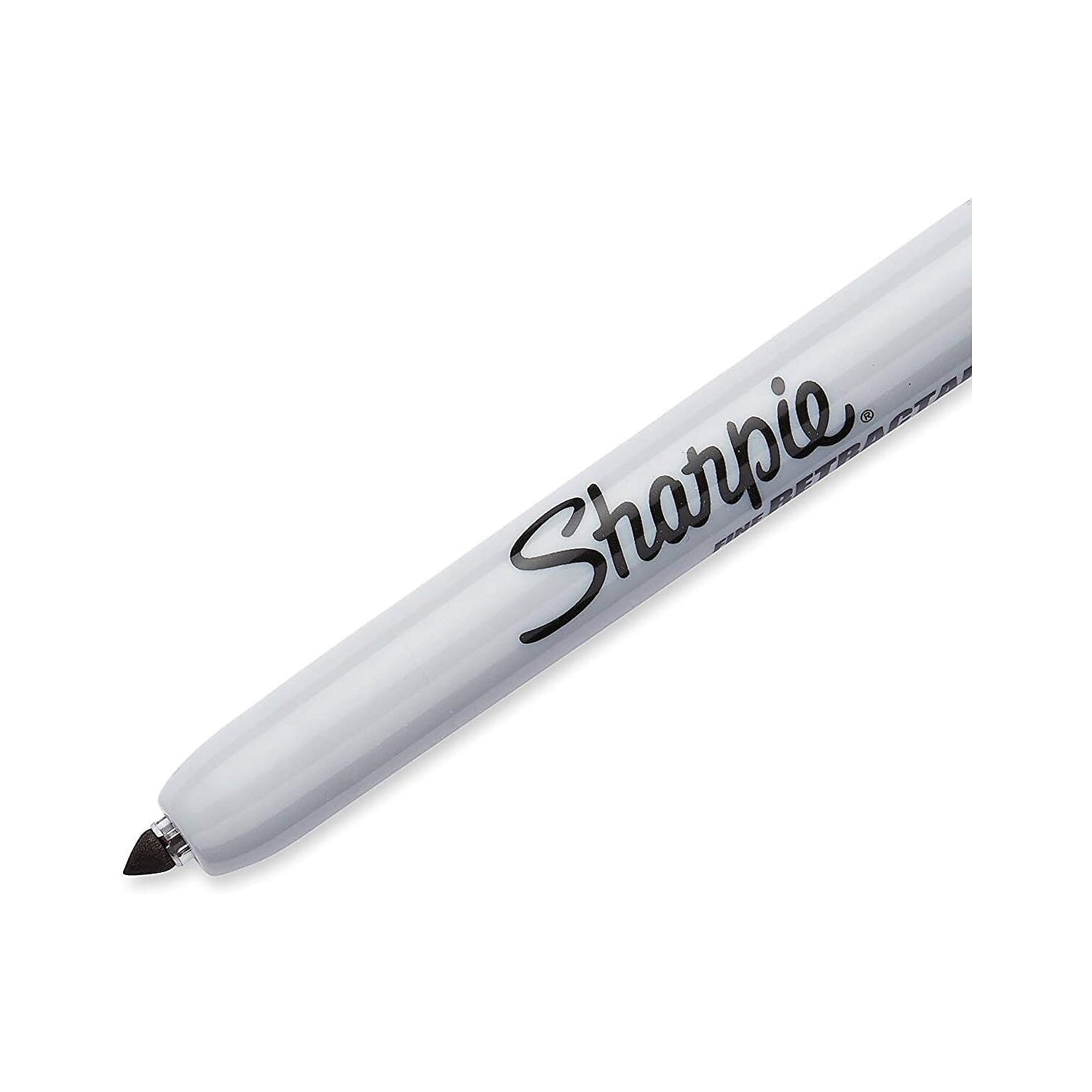SHARPIE Retractable Permanent Markers, Fine Point, Black, 12 Count