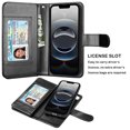 thumbnail image 3 of For Apple iphone 16e Case Wallet with Credit Card Holder for Women Men, Flip PU Leather Wallet Phone Case for iphone 16e 2025, Tekcoo Detachable Magnetic Kickstand Cover with Wrist Strap, Black, 3 of 7