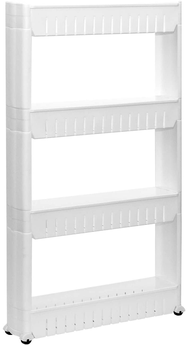 Sliding trolley, niche trolley, kitchen trolley, white