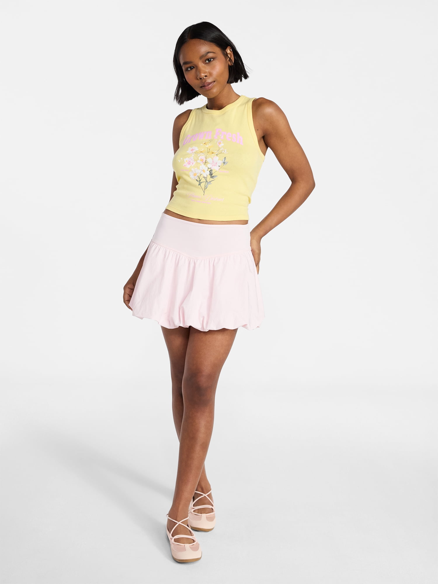 No Boundaries Bubble Tennis Skort, Women's XXS-XXL