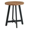 Free Shipping! Lavish Home Industrial Round End Table Walnut MDF Top ...