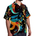 thumbnail image 2 of Note Men's Casual Hawaiian Button Down Short Sleeve Summer Beach Printed Shirt, 2 of 6