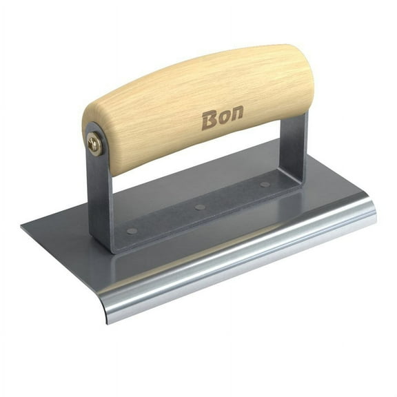 Bon 12-843 Edger -Stainless Steel 6-inch X 3-inch - 3/8-inch Radius X 1/2-inch Lip Wood Handle