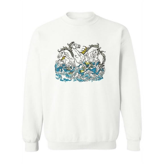 Mythological Sea Horses. Sweatshirt Women -Image by Shutterstock, Female 3X-Large