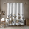 thumbnail image 4 of Creative Products Gray Beige Painted Flowers 71x74 Shower Curtain, 4 of 7