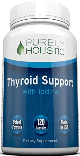 Thyroid Support Supplement 120 Capsules ★ 100% MONEY BACK GUARANTEE ★ 50% More Than Other Brands - Natural Thyroid Supplement With Iodine - Energy, Metabolism & Focus Formula, Made in US