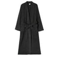 thumbnail image 4 of uublik Mens Soft Robe Bathrobe for Men Lightweight Fleece Male Robe Long Bath Shower Spa Black, 4 of 5