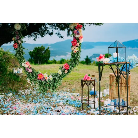 Gard Wedding Backdrop Photography Bridal Shower Party ration Custom Curtain Flower Door Photocall Background Props