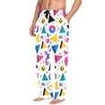 thumbnail image 2 of FORMRS Mens Pajama Pants with Pockets Sleepwear Lounge Bottoms Sizes S-2XL, Yellow Retro Shapes, 2 of 7