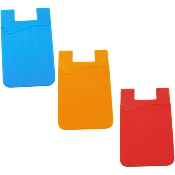 3pcs Phone Wallet Stick on Adhesive Phone Wallet Cellphone Card Holder Card Holder for Back of