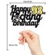 thumbnail image 1 of AERZETIX Happy 93rd Birthday Cake Topper Negro Dorado Glitter Divertido Cumpleaños 93 Años AERZETIX AERZETIX, 1 of 2