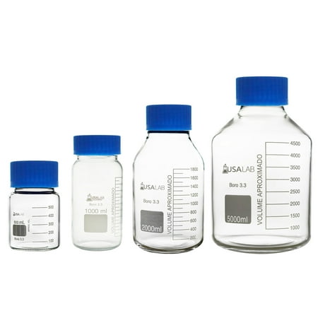 

USA Lab GL80 Wide Mouth Media Storage Bottle - 1L 2L & 5L - USAlab