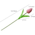 thumbnail image 2 of Mauve 20 silk artificial tulip flowers of 13.5 inches, suitable for New Year, Spring, Mother's Day, Easter, Valentine's Day gifts, and loose home kitchen wedding decorations, 2 of 9