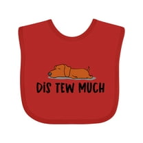 Inktastic Napping Dis Tew Much Daschund Weiner Dog Brown Boys or Girls Baby Bib